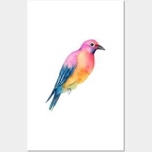 Tropical birds and flowers Posters and Art